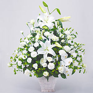 白い花の豪華なアレンジメント