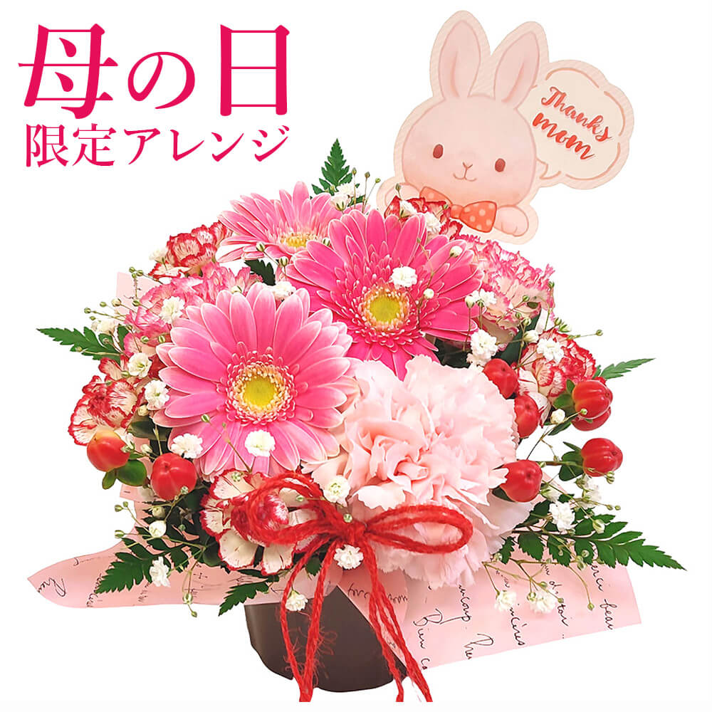 母の日のプレゼントにおすすめのフラワー電報「アレンジメント・メルシー」