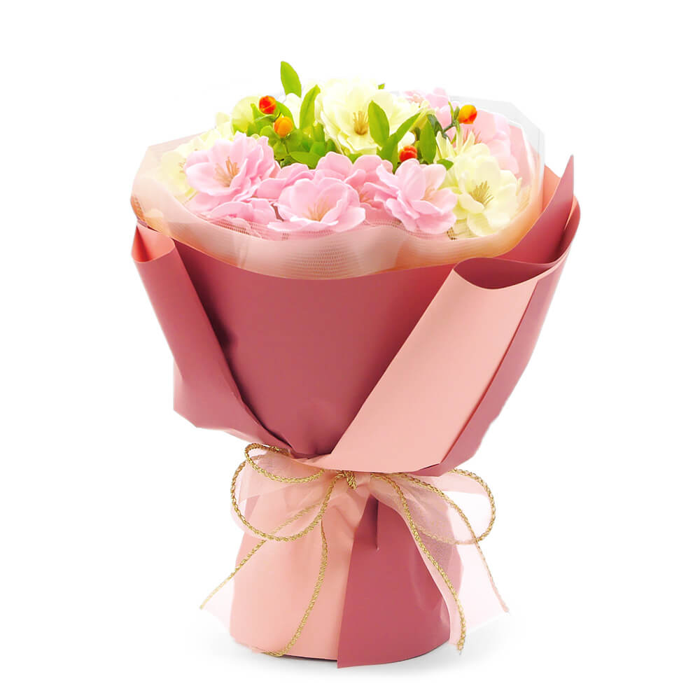 おめでたい桜のブーケは、結婚式やお誕生日ギフトとしてはもちろん、入学・卒業祝いや、受験・試験の合格祝いなど桜咲くお祝いのプレゼントにオススメです。